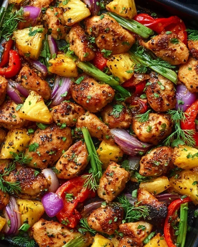 Hawaiian Chicken Sheet Pan