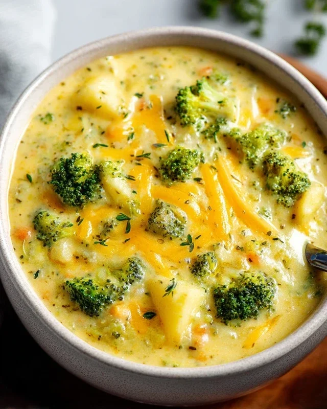 Broccoli Potato Cheese Soup Recipe
