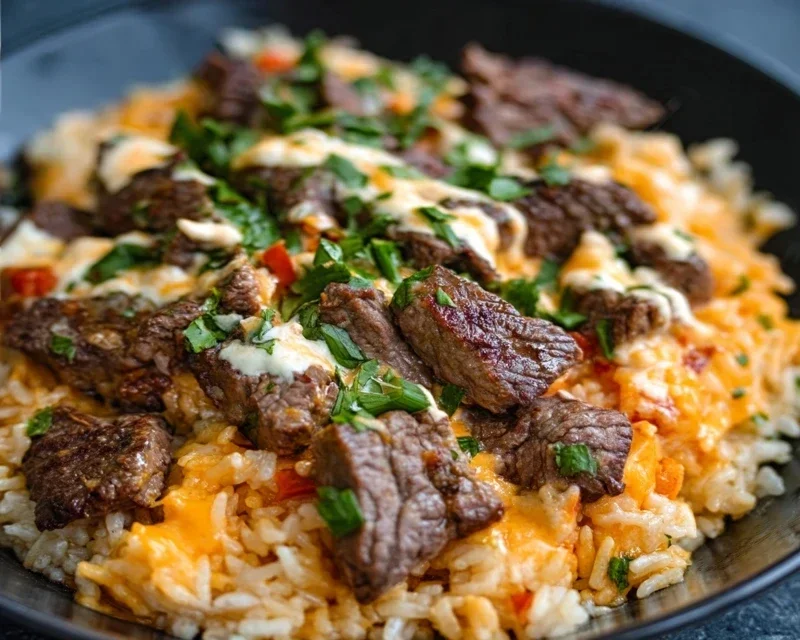 Steak Queso Rice A Flavorful Recipe