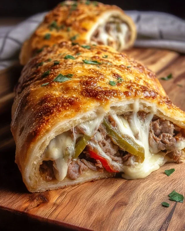 Philly Cheesesteak Stromboli