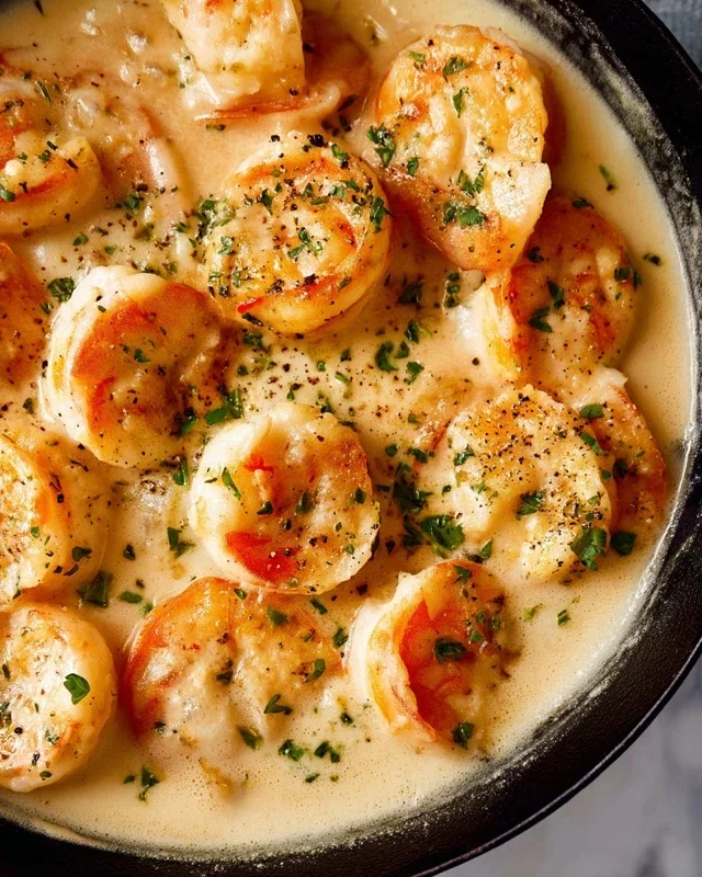 Creamy Garlic Shrimp (15 mins)