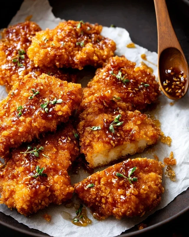 Baked Crunchy Hot Honey Chicken