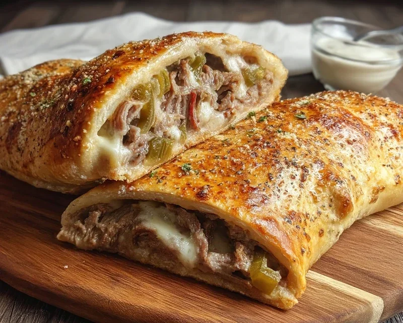 Philly Cheesesteak Stromboli