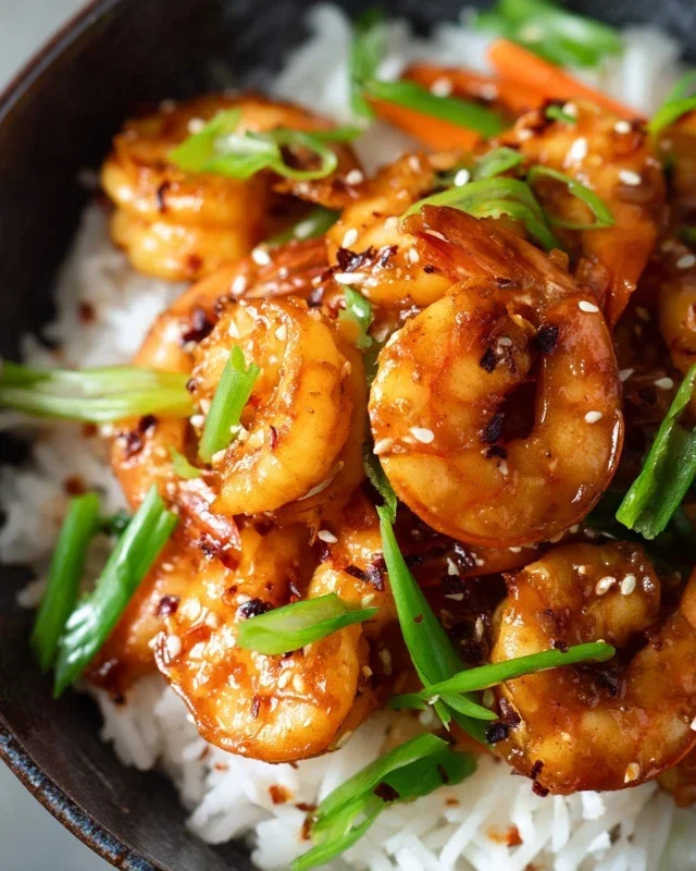 Honey Garlic Shrimp Bowls
