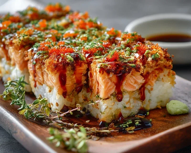 Spicy Salmon Sushi Bake Recipe