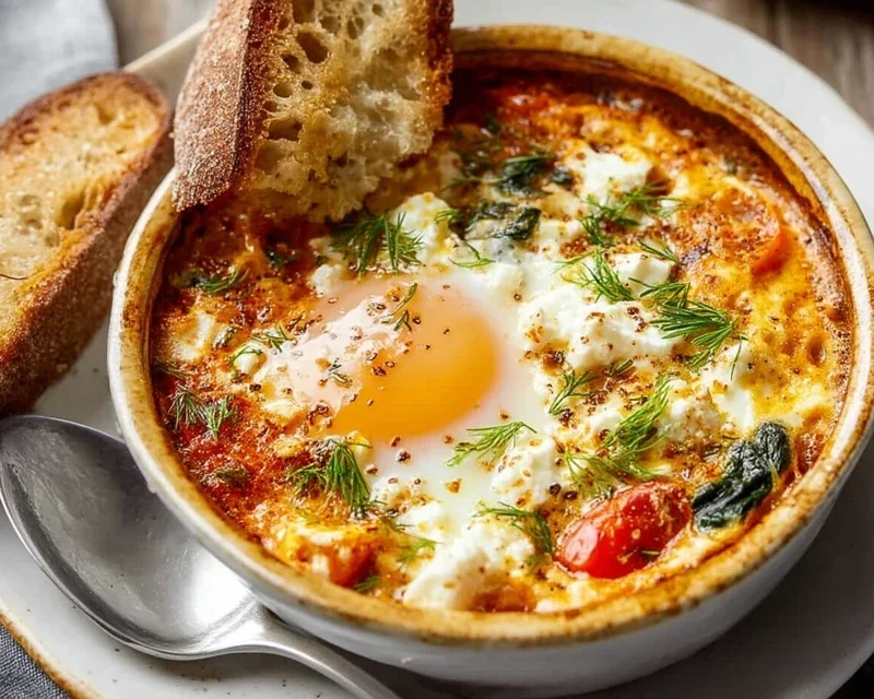 Baked Feta Eggs