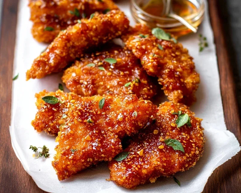Baked Crunchy Hot Honey Chicken