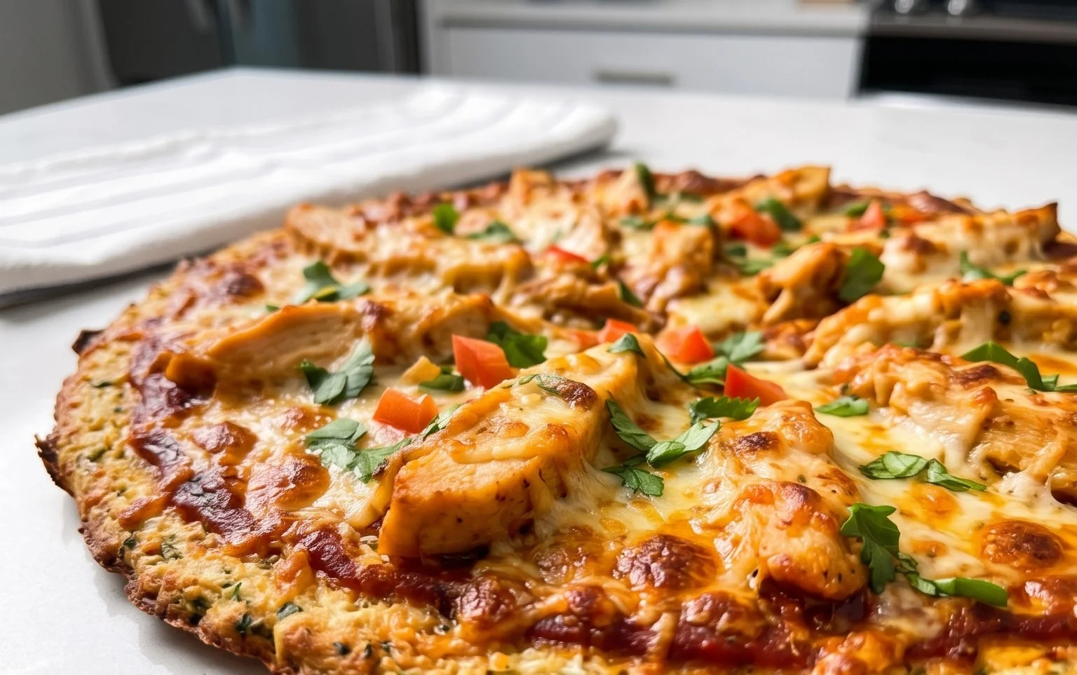 Chicken Crust Pizza (Low Carb + High Protein