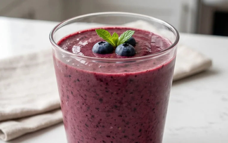 Blueberry Avocado Smoothie With Lemon & Yogurt