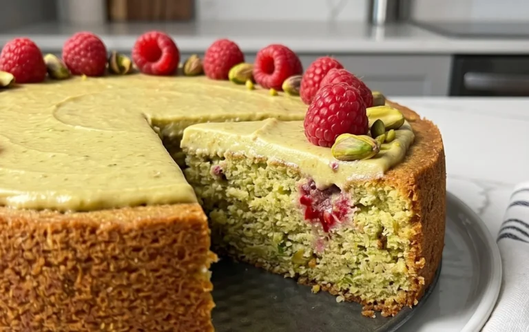 Pistachio Raspberry Cake