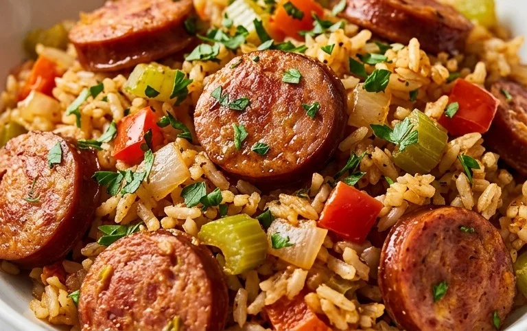 Cajun Sausage and Rice Skillet